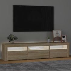 Vidaxl TV skrinka s LED svetlami dub sonoma 180x35x40 cm