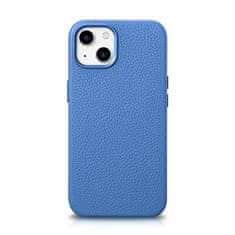 shumee Magnetické kožené puzdro na iPhone 14 Plus s puzdrom MagSafe Litchi Premium Leather Case modré