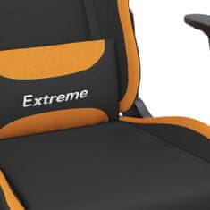 Petromila vidaXL Herná stolička s podnožkou čierna a oranžová látková