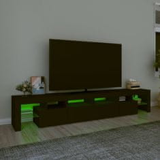 Vidaxl TV skrinka s LED svetlami čierna 230x36,5x40 cm