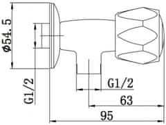 BALLETTO Ventil, 1/2", keramický ventil, chróm