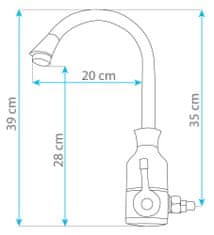 HomeLife Batérie s elektrickým ohrevom vody WALL TERMO QUICK SDR-11C-3