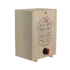 Northix Drevená krabica na víno Bag-in-box - 5 litrov 