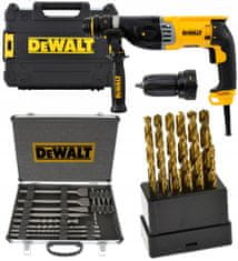 DeWalt Príklepová vŕtačka D25144K+ vrtáky+ sekáče 34cz