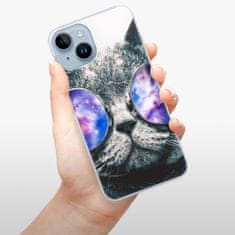 iSaprio Silikónové puzdro - Galaxy Cat pre iPhone 14