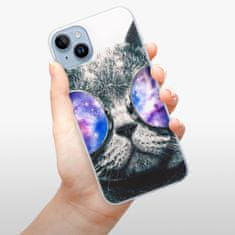 iSaprio Silikónové puzdro - Galaxy Cat pre iPhone 14 Plus