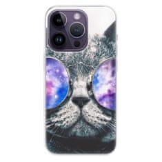 iSaprio Silikónové puzdro - Galaxy Cat pre iPhone 14 Pro