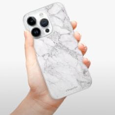 iSaprio Silikónové puzdro - SilverMarble 14 pre iPhone 14 Pro