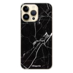 iSaprio Silikónové puzdro - Black Marble 18 pre iPhone 14 Pro Max