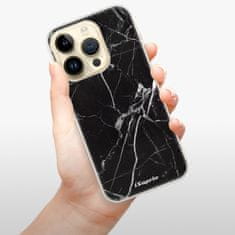 iSaprio Silikónové puzdro - Black Marble 18 pre iPhone 14 Pro