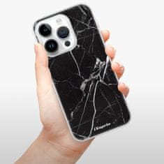 iSaprio Silikónové puzdro - Black Marble 18 pre iPhone 14 Pro