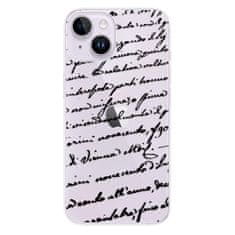 iSaprio Silikónové puzdro - Handwriting 01 - black pre iPhone 14