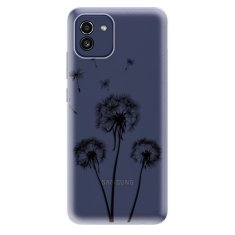 iSaprio Silikónové puzdro - Three Dandelions - black pre Samsung Galaxy A03