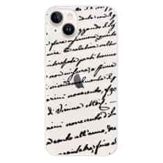 iSaprio Silikónové puzdro - Handwriting 01 - black pre iPhone 14 Plus