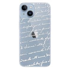 iSaprio Silikónové puzdro - Handwriting 01 - white pre iPhone 14
