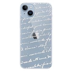 iSaprio Silikónové puzdro - Handwriting 01 - white pre iPhone 14 Plus
