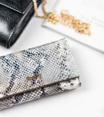 Rovicky Kvalitne lakovaná dámska peňaženka zdobená hadím vzorom