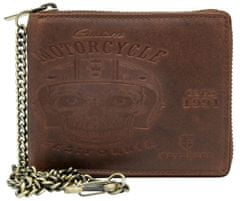 Peterson Pánska kožená peňaženka so zabezpečením RFID Adony hnedá univerzálna