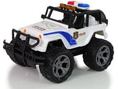 Lean-toys Auto R/C Police Jeep 1:14 diaľkovo ovládané svetelné efekty