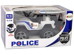 Lean-toys Auto R/C Police Jeep 1:14 diaľkovo ovládané svetelné efekty