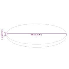 Vidaxl Okrúhla stolová doska tmavohnedá Ø90x1,5cm ošetrený masívny dub