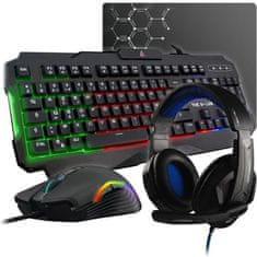 VERVELEY THE G-LAB Gaming Argon Combo Calvier + myš a podložka + náhlavná súprava, KEYZ 120 FR, KULT 130, KORP 150, PAD, FR