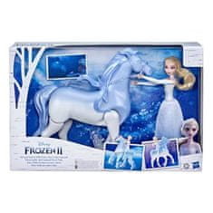 VERVELEY Disney Frozen 2, Disney Princezná Elsa 30 cm a jej interaktívny kôň Nokk 23 cm