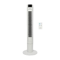 OCEANIC Stĺpový ventilátor OCEANIC, 45 W, Výška 102 cm, Automatická oscilácia, Diaľkové ovládanie, Časovač, Biely