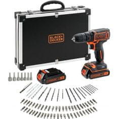 shumee BLACK & DECKER BDCDC18BAFC - Vŕtačka/skrutkovač - Li-Ion batéria 2x18 V + 80 príslušenstva - Oranžová