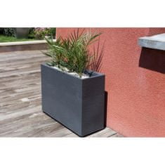 VERVELEY EDA PLASTIQUE Box na kvety Muret Loft Graphite, 46 L, 78,5 x 29,5 x 60 cm, antracitovo sivá