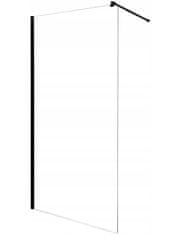 Invena Walk-In, sprchová zástena 90X200cm, 8mm číre sklo, čierny profil, INV-AK-32-194-O