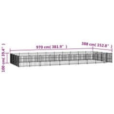 Petromila vidaXL Vonkajšia voliéra pre psy oceľová 37,64 m²