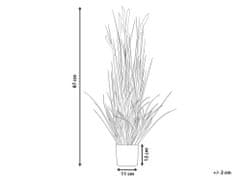 Beliani Umelá rastlina v kvetináči 87 cm REED PLANT