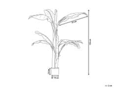 Beliani Umelá rastlina v kvetináči 154 cm BANANA TREE