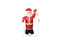 Nafukovací Santa Claus 180 cm LED