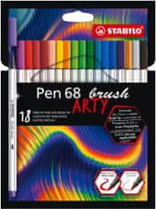 Stabilo Fixa Pen 68 brush sada 18 ks v puzdre &quot;ARTY&quot;