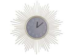 Beliani Nástenné hodiny 45 cm zlatosivé SOLURA