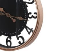 Beliani Nástenné hodiny 44 cm čierne ALLOZA