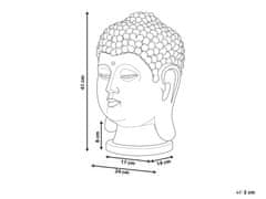 Beliani Dekoratívna biela figúrka 41 cm BUDDHA