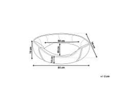 Beliani Sivá posteľ pre psy 65 x 50 cm CANDIR