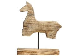 Beliani Dekoratívna figúrka zo svetlého dreva COLIMA