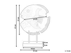 Beliani Dekoratívna rybia figúrka svetlé drevo PLAICE FISH