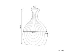 Beliani Dekoratívna keramická váza 25 cm biela THAPSUS