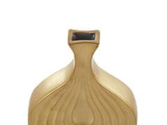 Beliani Dekoratívna keramická váza 25 cm zlatá THAPSUS