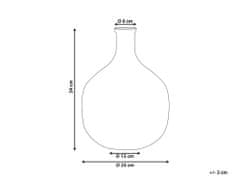 Beliani Sklenená váza na kvety 34 cm viacfarebná RAZALA