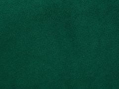 Beliani Zamatové rohové kreslo zelené EVJA