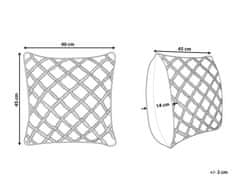 Beliani Dekoratívny vankúš 45 x 40 cm sivý KIZKALESI