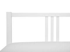 Beliani Drevená posteľ 140 x 200 cm biela VANNES