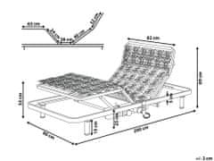 Beliani Elektrický rošt do postele nastaviteľný 90 x 200 cm STAR