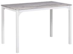 Beliani Jedálenská súprava stola a 4 stoličiek sivá/biela BISMARCK